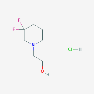 molecular formula C7H14ClF2NO B1435952 2-(3,3-Difluoropiperidin-1-yl)ethan-1-ol hydrochloride CAS No. 2095409-57-5