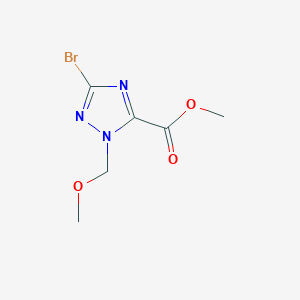 molecular formula C6H8BrN3O3 B1435954 Methyl 3-bromo-1-(methoxymethyl)-1h-1,2,4-triazole-5-carboxylate CAS No. 2166865-82-1