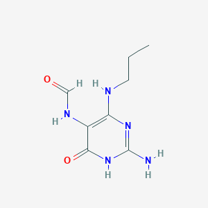 molecular formula C8H13N5O2 B14359566 N-[2-amino-6-oxo-4-(propylamino)-1H-pyrimidin-5-yl]formamide CAS No. 90346-42-2