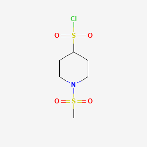 molecular formula C6H12ClNO4S2 B1435958 1-(Methylsulfonyl)piperidine-4-sulfonyl chloride CAS No. 1699674-31-1