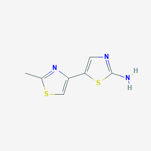 molecular formula C7H7N3S2 B1435959 5-(2-甲基-1,3-噻唑-4-基)-1,3-噻唑-2-胺 CAS No. 1859534-24-9