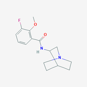 molecular formula C15H19FN2O2 B14359592 N-(1-Azabicyclo[2.2.2]octan-3-yl)-3-fluoro-2-methoxybenzamide CAS No. 90183-16-7
