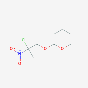 molecular formula C8H14ClNO4 B143596 2-(2-chloro-2-nitropropoxy)tetrahydro-2H-pyran CAS No. 86958-48-7