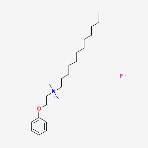 molecular formula C22H40FNO B14359602 N,N-Dimethyl-N-(2-phenoxyethyl)dodecan-1-aminium fluoride CAS No. 95034-20-1