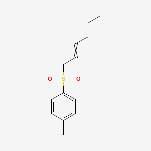 molecular formula C13H18O2S B14359612 1-(Hex-2-ene-1-sulfonyl)-4-methylbenzene CAS No. 90633-60-6