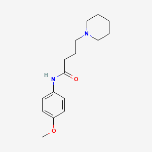 molecular formula C16H24N2O2 B14359654 N-(4-Methoxyphenyl)-4-(piperidin-1-yl)butanamide CAS No. 90279-45-1