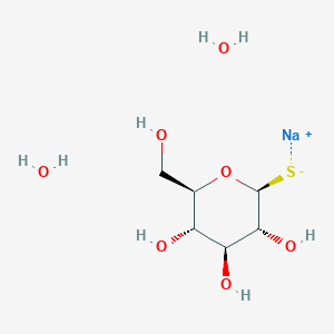 molecular formula C6H15NaO7S B1435968 Sodium (2S,3R,4S,5S,6R)-3,4,5-trihydroxy-6-(hydroxymethyl)tetrahydro-2H-pyran-2-thiolate dihydrate CAS No. 1622206-36-3