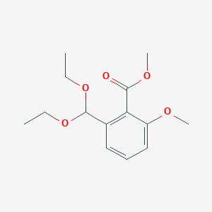 molecular formula C14H20O5 B14359692 Methyl 2-(diethoxymethyl)-6-methoxybenzoate CAS No. 93832-27-0