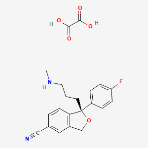 molecular formula C21H21FN2O5 B1435970 （S）-去甲西酞普兰乙二酸酯 CAS No. 852172-06-6