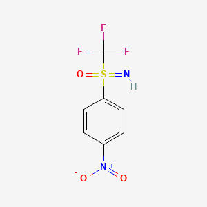 molecular formula C7H5F3N2O3S B14359700 Imino-(4-nitrophenyl)-oxo-(trifluoromethyl)-lambda6-sulfane CAS No. 95448-39-8