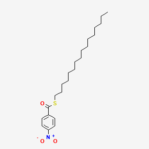 molecular formula C23H37NO3S B14359726 S-Hexadecyl 4-nitrobenzene-1-carbothioate CAS No. 92395-96-5