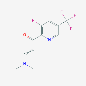 molecular formula C11H10F4N2O B1435973 3-(Dimethylamino)-1-[3-fluoro-5-(trifluoromethyl)pyridin-2-yl]prop-2-en-1-one CAS No. 1823194-65-5