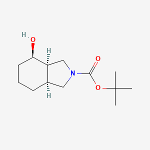 molecular formula C13H23NO3 B1435974 Racemic-(3aR,4R,7aS)-tert-butyl 4-hydroxyhexahydro-1H-isoindole-2(3H)-carboxylate CAS No. 1445951-13-2