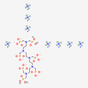 molecular formula C15H66N13O21P7-2 B14359740 Octaammonium tetrahydrogen (2,5,8,11,14-pentakis(phosphonatomethyl)-2,5,8,11,14-pentaazapentadecane-1,15-diyl)bisphosphonate CAS No. 93776-89-7