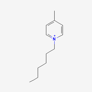 molecular formula C12H20N+ B14359788 Pyridinium, 1-hexyl-4-methyl- CAS No. 96337-28-9