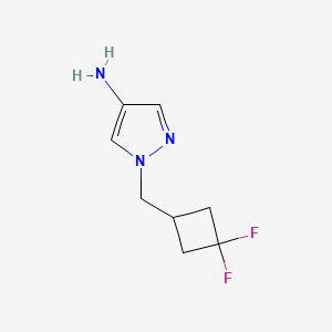 molecular formula C8H11F2N3 B1435983 1-[(3,3-二氟环丁基)甲基]-1H-吡唑-4-胺 CAS No. 1851327-57-5