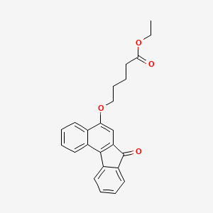 molecular formula C24H22O4 B14359840 Ethyl 5-[(7-oxo-7H-benzo[c]fluoren-5-yl)oxy]pentanoate CAS No. 91043-95-7
