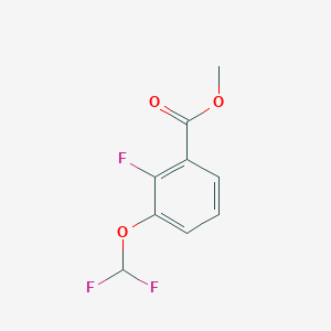molecular formula C9H7F3O3 B1435985 Methyl 3-(difluoromethoxy)-2-fluorobenzoate CAS No. 1261830-38-9