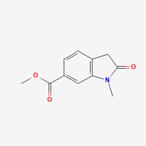 molecular formula C11H11NO3 B1435986 Methyl 1-methyl-2-oxo-2,3-dihydro-1H-indole-6-carboxylate CAS No. 1638764-31-4