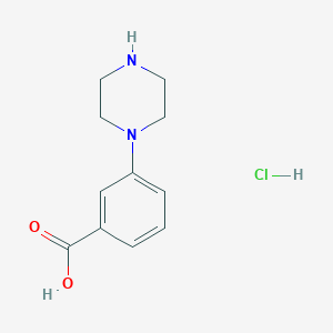 molecular formula C11H15ClN2O2 B1435987 3-(Piperazin-1-yl)benzoic acid hydrochloride CAS No. 1998216-00-4