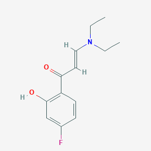 molecular formula C13H16FNO2 B1435990 (E)-3-(Diethylamino)-1-(4-fluoro-2-hydroxyphenyl)prop-2-en-1-one CAS No. 1159978-72-9