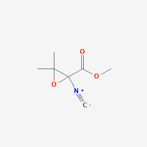 molecular formula C7H9NO3 B14359906 Methyl 2-isocyano-3,3-dimethyloxirane-2-carboxylate CAS No. 90179-10-5