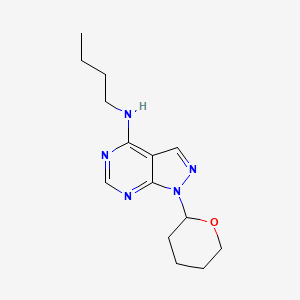 molecular formula C14H21N5O B14359912 N-butyl-1-(oxan-2-yl)pyrazolo[3,4-d]pyrimidin-4-amine CAS No. 93895-93-3