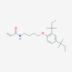 molecular formula C23H37NO2 B14359917 N-{4-[2,4-Bis(2-methylbutan-2-yl)phenoxy]butyl}prop-2-enamide CAS No. 94941-29-4