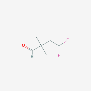 molecular formula C6H10F2O B1435993 4,4-Difluoro-2,2-dimethylbutanal CAS No. 1936675-67-0