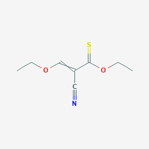 molecular formula C8H11NO2S B14359948 O-Ethyl 2-cyano-3-ethoxyprop-2-enethioate CAS No. 90279-71-3