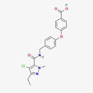 molecular formula C21H20ClN3O4 B1435995 Tolfenpyrad-benzoic acid CAS No. 1493803-85-2