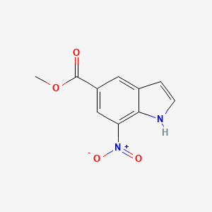 molecular formula C10H8N2O4 B1435997 7-Nitroindole-5-carboxylic acid methyl ester CAS No. 1352398-33-4