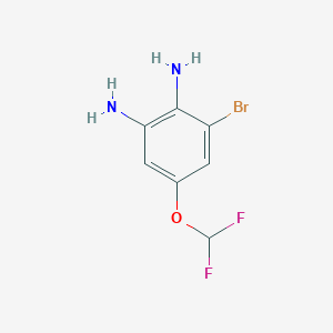 molecular formula C7H7BrF2N2O B1435998 3-Bromo-5-(difluoromethoxy)benzene-1,2-diamine CAS No. 1936583-91-3