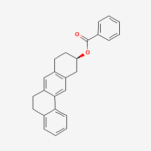 molecular formula C25H22O2 B14359982 Benz(a)anthracen-10-ol, 5,6,8,9,10,11-hexahydro-, benzoate, (R)- CAS No. 91365-96-7