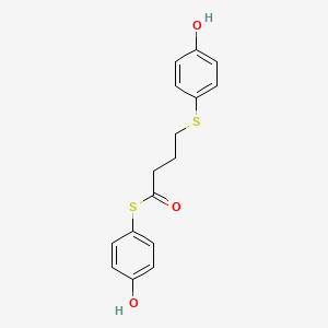 molecular formula C16H16O3S2 B14359988 S-(4-Hydroxyphenyl) 4-[(4-hydroxyphenyl)sulfanyl]butanethioate CAS No. 94052-43-4