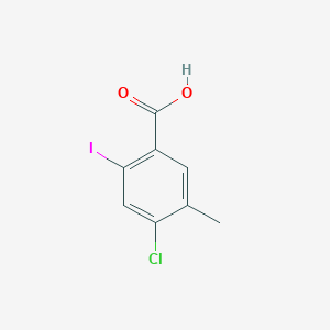 molecular formula C8H6ClIO2 B1435999 4-氯-2-碘-5-甲基苯甲酸 CAS No. 1427083-38-2