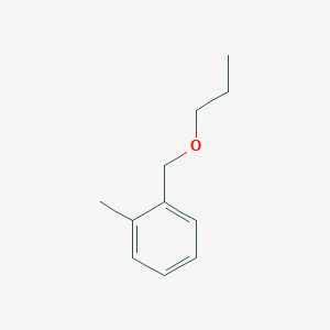 molecular formula C11H16O B14359995 Benzene, 1-methyl-2-(propoxymethyl)- CAS No. 91967-69-0