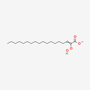 molecular formula C19H36O4 B14360007 Methyl 2-hydroperoxyoctadec-2-enoate CAS No. 93060-49-2