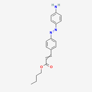 molecular formula C19H21N3O2 B14360017 Butyl 3-{4-[(E)-(4-aminophenyl)diazenyl]phenyl}prop-2-enoate CAS No. 90336-28-0