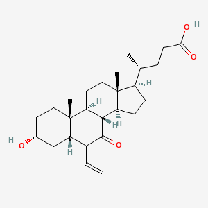 (4R)-4-[(3R,5S,8S,9S,10R,13R,14S,17R)-6-Ethenyl-3-hydroxy-10,13-dimethyl-7-oxo-1,2,3,4,5,6,8,9,11,12,14,15,16,17-tetradecahydrocyclopenta[a]phenanthren-17-yl]pentanoic acid