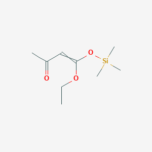 molecular formula C9H18O3Si B14360058 4-Ethoxy-4-[(trimethylsilyl)oxy]but-3-en-2-one CAS No. 90985-89-0