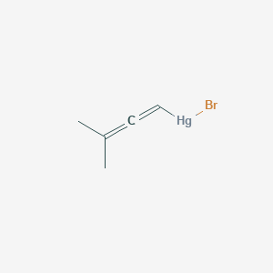 molecular formula C5H7BrHg B14360064 Bromo(3-methylbuta-1,2-dien-1-yl)mercury CAS No. 92356-58-6