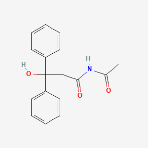 molecular formula C17H17NO3 B14360066 n-Acetyl-3-hydroxy-3,3-diphenylpropanamide CAS No. 93817-96-0