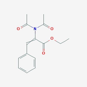 molecular formula C15H17NO4 B14360102 Ethyl 2-(diacetylamino)-3-phenylprop-2-enoate CAS No. 90237-81-3