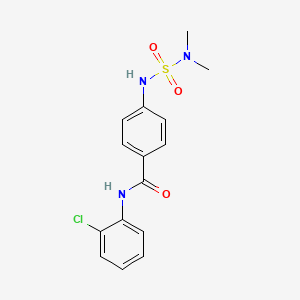 molecular formula C15H16ClN3O3S B14360167 N-(2-Chlorophenyl)-4-[(dimethylsulfamoyl)amino]benzamide CAS No. 90233-90-2