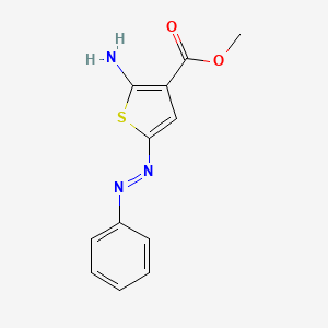 molecular formula C12H11N3O2S B14360171 Methyl 2-imino-5-(2-phenylhydrazinylidene)-2,5-dihydrothiophene-3-carboxylate CAS No. 91293-04-8