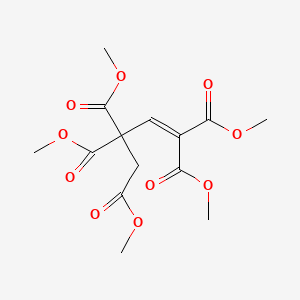 molecular formula C14H18O10 B14360213 Pentamethyl but-1-ene-1,1,3,3,4-pentacarboxylate CAS No. 92078-63-2