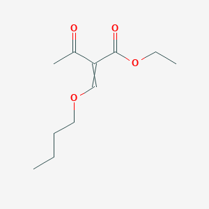 molecular formula C11H18O4 B14360242 Ethyl 2-(butoxymethylidene)-3-oxobutanoate CAS No. 90279-95-1