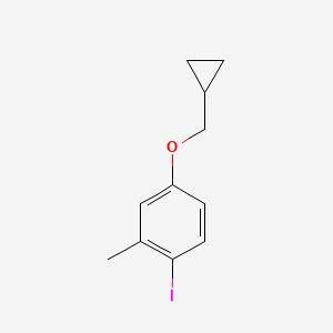 molecular formula C11H13IO B1436025 4-(Cyclopropylmethoxy)-1-iodo-2-methylbenzene CAS No. 1369920-77-3