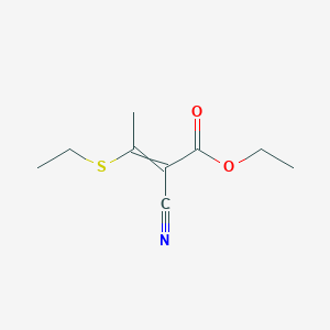 molecular formula C9H13NO2S B14360263 Ethyl 2-cyano-3-(ethylsulfanyl)but-2-enoate CAS No. 90279-69-9